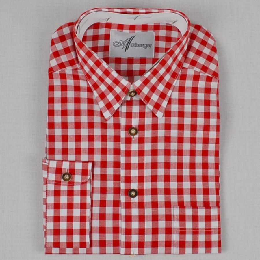 Men's Red Checkered Long Sleeve Shirt S, M, XL, 3X - Ernst Licht