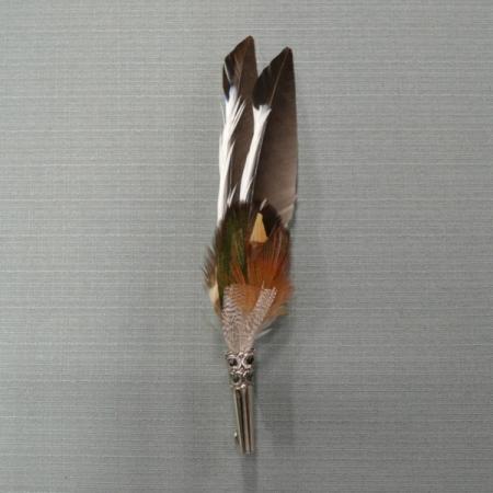 Mallard feather hat pin