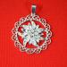 Sterling Silver Circular Edelweiss Pendent