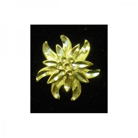 Gold edelweiss tie tack