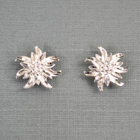 Sterling Silver Edelweiss Stud Earrings
