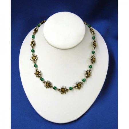 Emerald edelweiss necklace