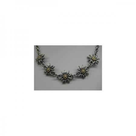 Edelweiss necklace with gold Center