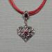 Colored Edelweiss Heart Shaped Necklace