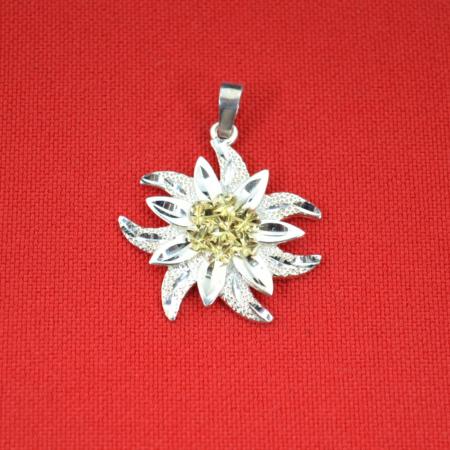 Two Toned Edelweiss Pendent