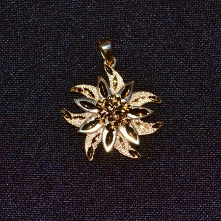 Gold Edelweiss Pendent