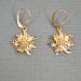 Gold Edelweiss Dangling Earrings