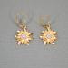Gold Edelweiss Dangling Earrings