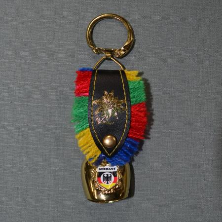 German bell key ring with fringe