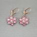 pink crystal earrings