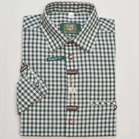 Green checkered shirt edelweiss