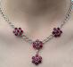 Red Crystal Floral Necklace