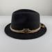 Grey hat with tan cord