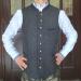 Gray and Navy Wool Vest
