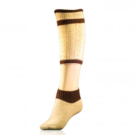 Beige and Brown 2-Piece Socks