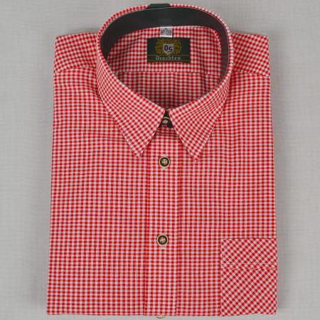 Long Sleeve Red Checkered Shirt - Small Checks