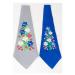 Alpine tie grey and royal blue