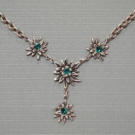Green Edelweiss necklace